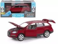 Модель машины Автопанорама 1:24 Audi Q7, бордовый, открываются двери, капот, багажник, свет, звук (JB1251130)