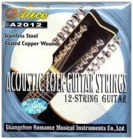 Комплект струн для 12-струнной гитары медь, Alice A2012