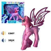 SM2012-розовый Фигурка игрушка для девочек My Little Pony; Единорог май литл пони со светом и звуком