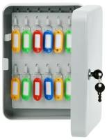 Шкафчик (Ключница) на 48 ключей BRAUBERG, 250х180х80 мм, с замком, +48 брелоков, серый