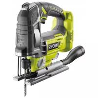 Аккумуляторный электролобзик RYOBI R18JS7-0, без аккумулятора черный/зеленый