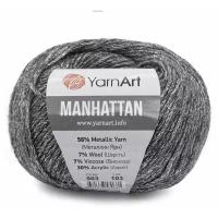 Пряжа YarnArt 'Manhattan' 50гр 200м (56% металлик, 7% шерсть, 7% вискоза, 30% акрил) (903 серебро) 10 шт