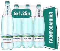 Минеральная вода Borjomi газированная, ПЭТ, 6 шт. по 1.25 л