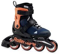 Детские ролики Rollerblade Microblade - 2022 Midnight Blue/Warm Orange р. 33-36.5