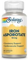 Solaray Iron Asporotate (аспоротат железа) 18 мг 100 капсул