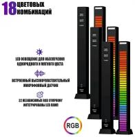 Светодиодная подсветка RGB D092 эквалайзер для музыки, черный, 3 шт