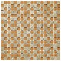 Мозаика из стекло мрамор Natural Mosaic 4PST-013 оранжевый квадрат
