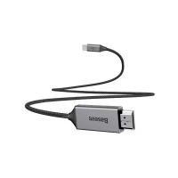 Кабель Baseus USB Type-C - HDMI (CATSY-0G), 1.8 м, dark grey