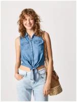 Блуза для женщин, Pepe Jeans London, модель: PL304267, цвет: голубой, размер: XS