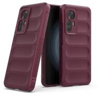 Противоударный чехол Flexible Case для Xiaomi 12T бордовый