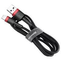 Кабель USB - Lightning 2м Baseus Cafule Cable - Красный/Черный (CALKLF-C19)