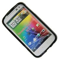 Чехол для HTC Sensation XL силиконовый матовый <черный>