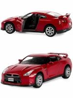 Металлическая машинка Kinsmart 1:36 «2009 Nissan GT-R R35» инерционная, красная KT5340D-4