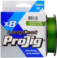 Плетеный шнур для рыбалки ProJig X8 Long Cast 0,14 мм, 10,0 кг, 150 м, хаки