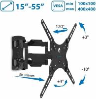 Кронштейн для телевизора на стену / крепление наклонно-поворотное Tuarex OLIMP-405 / до 55 дюймов / vesa 400x400