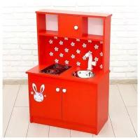 Игровая мебель Кухонный гарнитур: Зайка, цвет красный 4182388