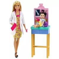 Набор игровой кукла Mattel Barbie GTN51 Профессии Детский Педиатр