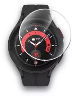 Защитное стекло на Samsung Galaxy Watch 5 Pro 45mm (Самсунг Галакси вотч 5 Про 45 мм) на Экран 2 шт., гибрид:пленка+стекловолокно, прозрачное, Brozo