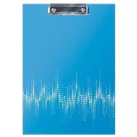 Berlingo Папка-планшет с зажимом Neon А4, ламинированный картон, неоновый голубой
