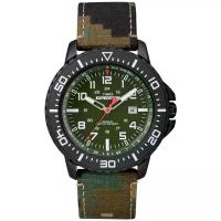 Наручные часы TIMEX T49965 мужские, кварцевые, тахиметр, водонепроницаемые, подсветка стрелок, подсветка дисплея