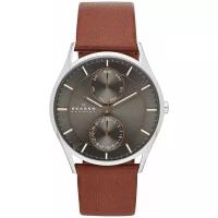 Наручные часы SKAGEN Leather, серебряный