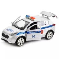 Полицейский автомобиль ТЕХНОПАРК Kia Sportage Полиция (SPORTAGE-POLICE) 1:38, 12 см, белый