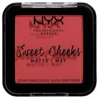 NYX professional makeup Прессованные румяна Sweet Cheeks Creamy Powder Matte, 4 citrine rose