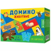 Настольная игра ГеоДом Домино. Животные разноцветный