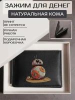 Зажим для денег Russian.Handmade из натуральной кожи Star Wars/Звездные войны/Малыш Йода