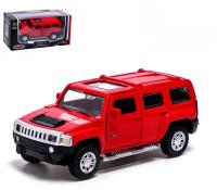 Машина металлическая HUMMER H3, 1:43, инерция, открываются двери, цвет красный 7389642