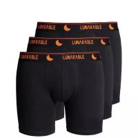Комплект трусов Lunarable боксеры, размер 52-54, черный/оранжевый, 3 пары
