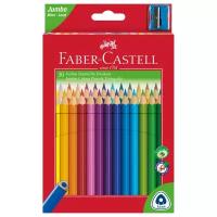 Faber-Castell Цветные карандаши Jumbo Triangular c точилкой 30 цветов (116530) красный