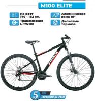 Велосипед TRINX M100 ELITE, 21 скорости чёрный рама 18