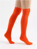 Гольфы женские WARM WHIFF 1ДО, оранжевый, для подростка, школы, длинные, однотонные, повседневные, домашние, для фотосессии, под кроссовки