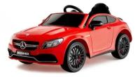 Электромобиль MERCEDES-BENZ C63 S AMG, цвет красный, EVA колеса