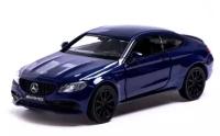 Машина металлическая MERCEDES-AMG C63 S COUPE, 1:32, открываются двери, инерция, цвет синий