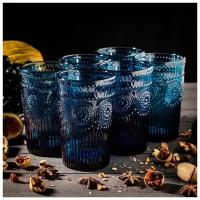 Набор стаканов Magistro «Ларго», 350 мл, 6 шт, цвет синий