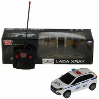 Машины Технопарк Машина радиоуправляемая «Lada Xray Полиция», 18 см, свет, цвет белый