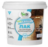 Лак MasterGood Bio Lasur бесцвeтный, полуматовая, 0.9 л