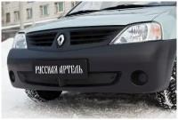 Зимняя заглушка решетки переднего бампера Renault Logan 2004-2010