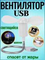 Светящийся Mini USB вентилятор