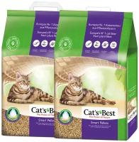 CAT'S BEST SMART PELLETS - Кэтс Бэст наполнитель древесно-комкующийся для длинношерстных кошек (10 + 10 л)