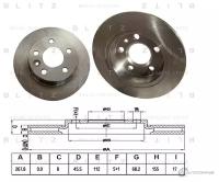 Диск тормозной Зад BLITZ BS0118