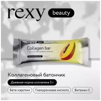 Протеиновые батончики rexy с коллагеном Манго-папайя, 40г х 18шт, 140ккал без сахара ПП сладости, низкокалорийные батончики десерты ProteinRex