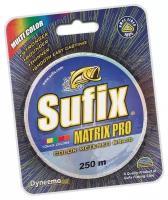 Sufix, Шнур Matrix Pro New, 250м, многоцветный, 0.40мм