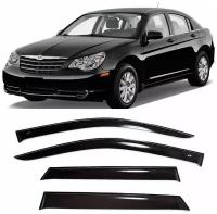 Дефлекторы боковых стекол Cobra Tuning на Chrysler Sebring JS Sd Sedan 2006-2010 - Ветровики боковых окон для Крайслер Себринг Сд Седан 2006-2010