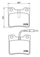 Дисковые тормозные колодки задние TRIALLI PF 4065 для Mercedes-Benz Vito, Mercedes-Benz Viano, Citroen C2, Peugeot 406 (4 шт.)