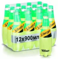 Schweppes Биттер Лемон Газированный напиток, 12 шт по 0,9 л