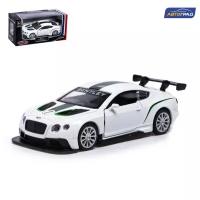 Машина металлическая BENTLEY CONTINENTAL GT3, 1:43, инерция, открываются двери, цвет белый