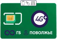 Безлимитный интернет для модема за 450 руб./мес., регион Поволжье. 4G, LTE. Мегафон - выгодный тариф, новая Sim-карта